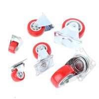 4pcs/set 1.5inch Furniture Casters Wheels Red Rubber Swivel Caster Roller Wheel Furniture Supplies Furniture Protectors Replacement Parts