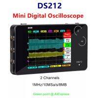 DS212ดิจิตอล Pintar 2 Saluran Osiloskop เครื่องวัดแรงดันไฟฟ้า USB 1MHz 8MB 10MSa /S Coupling Ac/dc Osiloskop มัลติมิเตอร์คุณภาพสูง