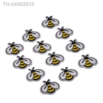 ☎ 20Pcs Yellow Bee Embroidered Patches Iron On Sticker Bags Clothes Sewing Accessories Headwear Decor DIY Handmade Applique Art
