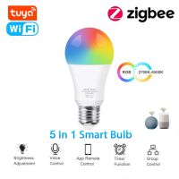 Explosive 18W Tuya โคมไฟไฟอัจฉริยะควบคุมผ่านไวไฟ RGB E27 Zigbee สมาร์ทโฮมหลอดไฟ Led Tuya Zigbee 110V Alexa โคมไฟอัจฉริยะสำหรับ Google Home