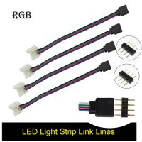 5-100ชิ้นอุปกรณ์เทป Led RGB 10มม. 4pin LED ยืดหยุ่นตัวเชื่อมต่อสายต่อหญิงสำหรับ3528 5050แสง RGB