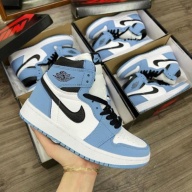 Giày thể thao Jordan cổ cao xanh dương Giày sneaker Jordan university blue nam nữ Full Box Bill đủ size 36-39 thumbnail
