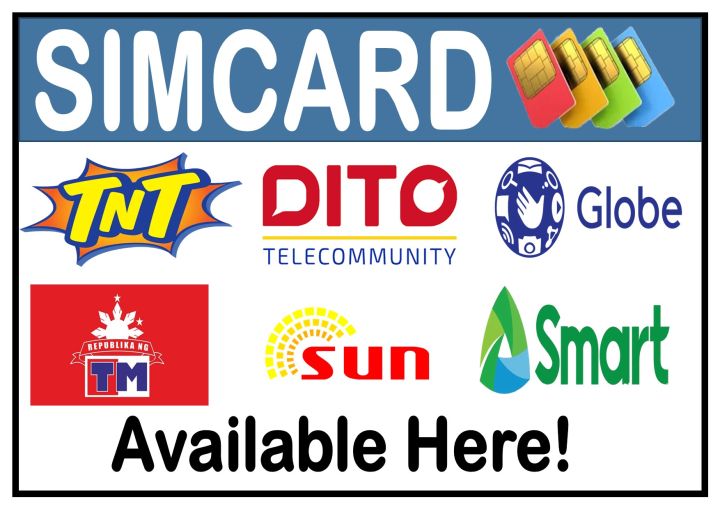 Simcard Available Here Laminated Signage A4 Size Lazada Ph 3431