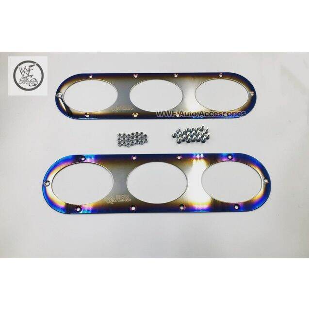 HKS Style 6 Hole Titanium / Aluminum / Rainbow Rear Bumper Diffuser ...