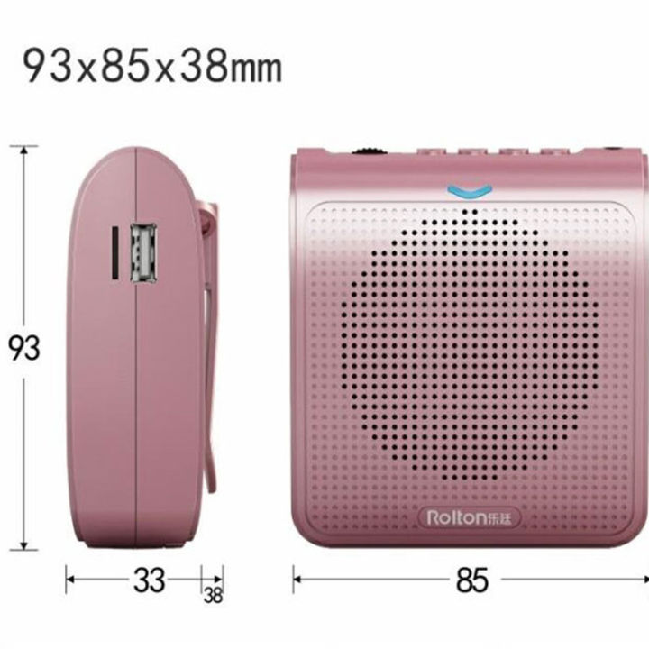 rolton-portable-microphone-loud-speaker-mini-voice-amplifier-with-usb-tf-card-fm-radio-for-teacher-tour-guide-promotion-k100