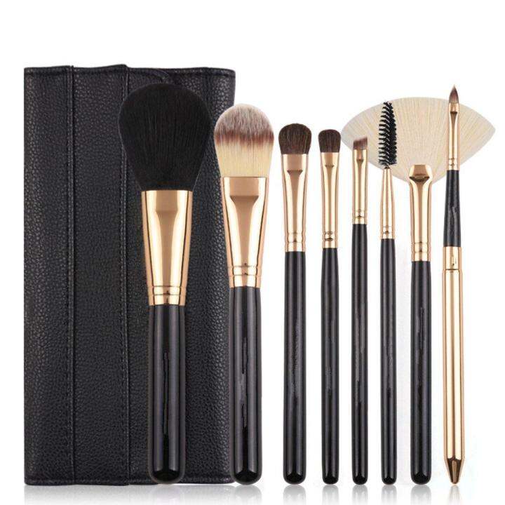 Professional Soft Makeup Brush Set With Bag and 8 Brushes Lazada PH