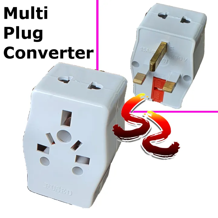 Multi Adaptor Malaysia 13A UK 3 Pin 2 Pin Electrical Multi Universal ...