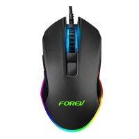 นาฬิกาเรื่องแสงสไตล์เกาหลี RGB FVQ7แบบมีสายเมาส์สำหรับเล่นเกมส์อีสปอร์ตสติกเกอร์รูปหนูบรรจุภัณฑ์ออกแบบโลโก้