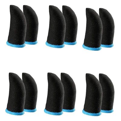 Carbon Fiber Thumb Sleeves for PUBG Mobile Games Touch Screen Finger Sleeves(12 Pcs)