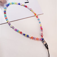 Mobile phone lanyard short wrist hand-woven beaded pendant student girl lanyard is strong and durable Apple Huawei mobile phone case anti-lost sling net celebrity fashion ornament Add your favorites to the shopping cart to enjoy priority delivery