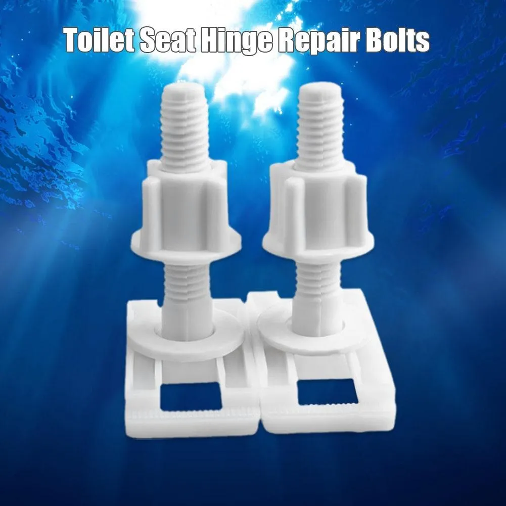 Plastic Toilet Lid Hinge Repair Bolts Accessories Screws Washers Set
