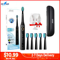 Seago SG507B Sonic Electric Toothbrush Adult Timer Brush USB Rechargeable Electronic Tooth Brush Heads Replacement Holder Gift