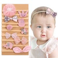 10PcsSet Bows Baby Girl Headbands Newborn Head Band Toddler Hair Accessories