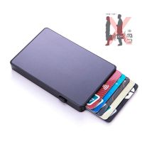 KMCIH อะลูมินัมอัลลอยกันขโมย RFID ป้องกันการบล็อค Rfid กระเป๋าเก็บบัตรซองใส่บัตรเครดิตกระเป๋าเงินแบบบางบัตร RFID