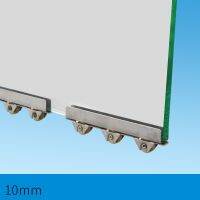ตู้ล้อทองแดงทนทาน2ชิ้นประตูกระจกแบบเลื่อนได้ที่หนีบล้อล้อเลื่อน/สำหรับ10มม. ประตูกระจกโหลด40กก.