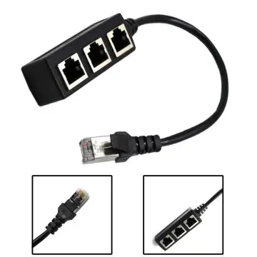 1 to 2 Socket LAN Ethernet Network RJ45 Plug Splitter Extender Adapter  Connector Gadget for Computer PC Converter Laptop Cable - China Cable  Splitter, RJ45 Cable