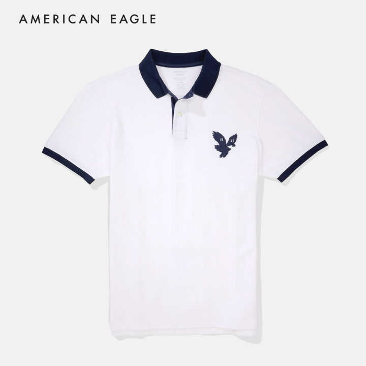 american-eagle-pique-polo-shirt-เสื้อโปโล-ผู้ชาย-nmpo-017-3081-100