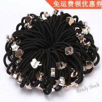 【Ready Stock】 ✉ C18 Black High Elastic Korean Style Ring Cartoon Student Head Rope Women Rubber Band