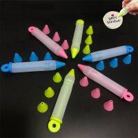 【hot】♧✵  Nozzle Decorating Chocolate Jam Squeezed Gun Syringe Pastry Cookie Painting Writing Baking Silicone