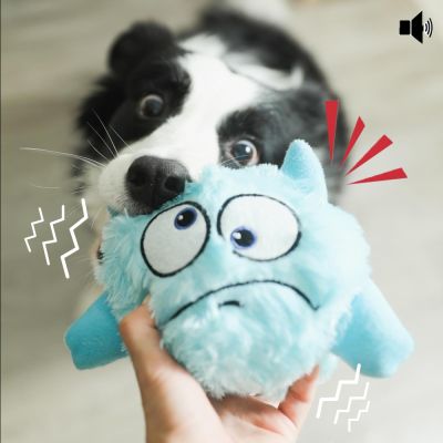 Interactive Dog Toys Bouncing Giggle Shaking Ball Dog Plush Toy Electronic Vibrating Automatic Moving Sounds Monster Puppy Toys Toys