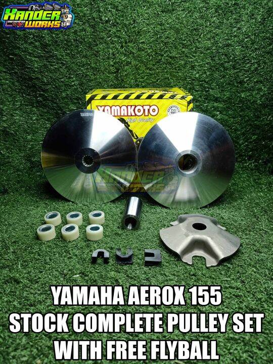 YAMAHA AEROX 155 STOCK COMPLETE PULLEY SET WITH FREE FLYBALL Lazada PH