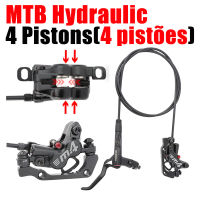 4 Pistons Hydraulic Disc ke Mountain Bike MTB DH AM FR Bike Oil Pressure Caliper Clamp ke Resin ke Pads mm