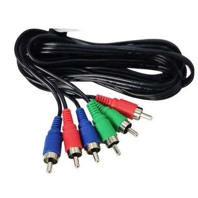 ชิ้นส่วน RCA Ypbpr RGB ตัวผู้สายนำสัญญาณวิดีโอตัวผู้-ตัวผู้ Samsung ของแท้6ft 2เมตรสำหรับ HDTV DVD ตัวแปลงวิดีโอส่วนประกอบ STB VCR