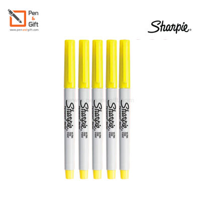 5 pcs. Sharpie Ultra Fine 0.3 mm Permanent Markers Original Colors  - 5 ด้าม Sharpie ชาร์ปี้ Ultra Fine หัว 0.3 มม. ปากกามาร์คเกอร์ ชนิดเขียนติดถาวร ลบไม่ได้ กันน้ำ [Penandgift]