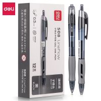 DELI 3pcs Office Gel Pen 0.5mm Blue Black Red Gel Ink Pens Fast Dry Smooth Ink Writing Tools Stationery