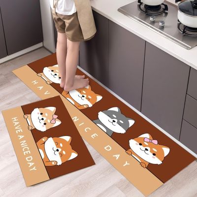 Washable Non-slip Kitchen Rug Cartoon Home Washable Entrance Door Mat Modern Shower for Bathroom and Toilet Living Room Carpet