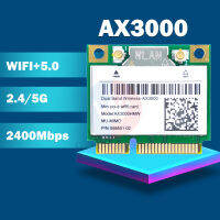 2974Mbps Wifi 6 AX3000 Wireless Half Mini PCI-E Network Wlan Wifi Card Bluetooth 5.0 802.11axac 2.4Ghz5Ghz Adapter MU-MIMO