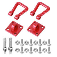 2PCS Metal Trailer Hook Kit Rescue Towing Shackle RC อุปกรณ์เสริมสำหรับ 1/10 Crawler Axial SCX10 90046 D90 CC01 รถ