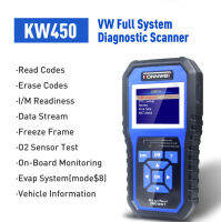 Konnwei KW450 OBD2สแกนเนอร์VW FullระบบV/A + OBD + EOBDรถยนต์เครื่องวิเคราะห์เครื่องอ่านโค้ดถุงลมเอบีเอสSAS ERPรีเซ็ตน้ำมันระบบอิมโมบิไลเซอร์สำหรับVWออดี้เซียตSkodoฯลฯ