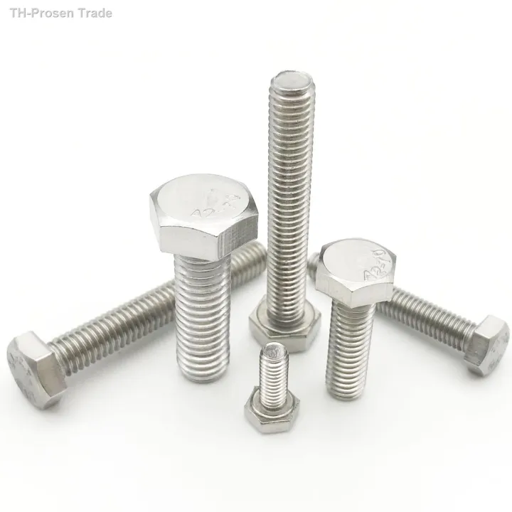 m3-m4-m5-m6-m8-m10-m12-m14-m16-a2-70-304-stainless-steel-metric-thread-din933-outside-hex-head-bolt-external-hexagon-head-screw