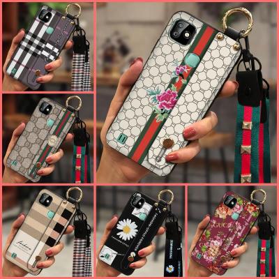 silicone Soft Phone Case For infinix X612/Smart HD 2021 Wristband classic cartoon Lanyard New Arrival waterproof cute