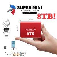 [Universal support] USB ดิสก์แบบแข็งโทรศัพท์มือถือฮาร์ดไดรฟ์เสริม8เทราไบต์ SSD 3.1สำหรับแล็ปท็อปโทรศัพท์เดสก์ท็อปแท่งการ์ดรีดเดอร์ความเร็วสูง