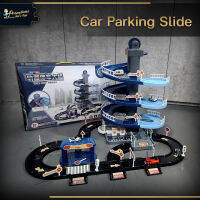 Car Parking Slide เซ็ทรถของเล่น พร้อมชุดราง รถตำรวจ รถดับเพลิง มีลูกเล่นหลากหลาย ปุ่มกดเลื่อนลิฟต์สำหรับยกรถขึ้น-ลง