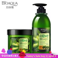 2PC Set Olive hair mask shampoo Olive nourishing shampoo and hair mask 2-piece set