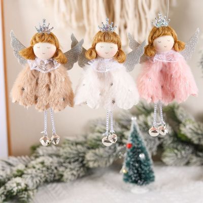 2 5 Pcs/Lot Christmas Angel Girl Dolls Christmas Decoration for Home New Year 2023 Gifts XmasTree Pendants Ornament Navidad 2022