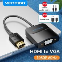 Vention ไปยังตัวแปลงวีจีเอ HDMI 1080P ตัวผู้ HD ไปยังตัวแปลง VGA ตัวเมียพร้อมแจ็ค3.5สายออดิโอสำหรับ Xbox สายอะแดปเตอร์โปรเจ็คเตอร์แล็ปท็อปพีซี PS4