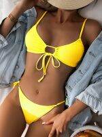 hotx 【cw】 2023 Plain Woman Swimsuit Swimwear Women`s Bikinis Sets 2 Pieces Beachwear for Bathing