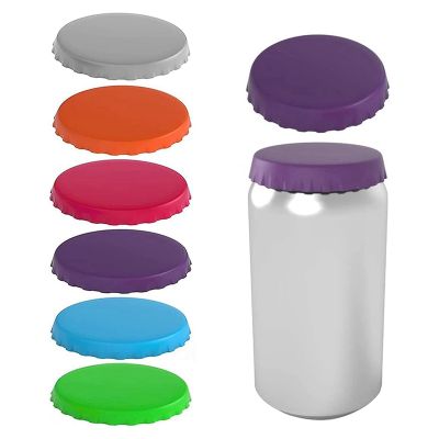 6Pcs Soda Lid Covers Beverage Can Lid Multi-Color Beverage Can Protector Silicone Can Covers