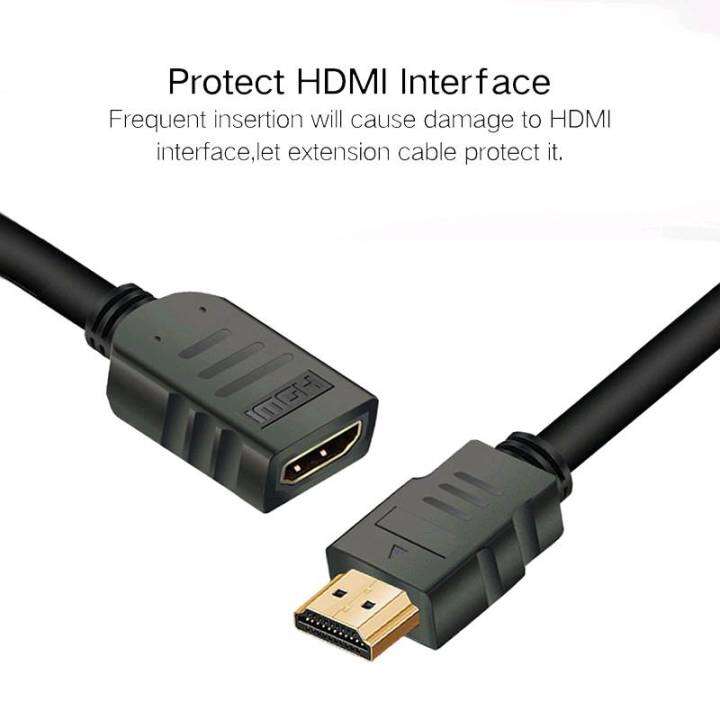 สาย-hdmi-2-0-หัวตัวผู้-ตัวเมีย-cable-male-female-support-3d-4k-2k-hd-60hz-ทองแดงเบอร์-28-awg