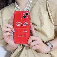 เคส iphone มัส ตู้เย็นฤดูร้อน Coca-Cola เหมาะสำหรับ iPhone13Promax เคสมือถือ Apple 11 12xr กาวนุ่ม xs