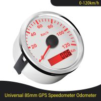 เครื่องวัดความเร็ว IP67กันน้ำ85มม. มาตรวัดความเร็วด้วย GPS 120กม./ชม. 200กม./ชม. สำหรับรถยนต์รถบรรทุก SUV ที่มีแสงไฟสีแดง