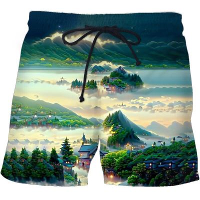 Scenery 3D Printed Beach Shorts Men Women Chilren Casusal Fashion Swimming Trunks Gym Soprts Shorts Hommer Cool Ice Short Pants