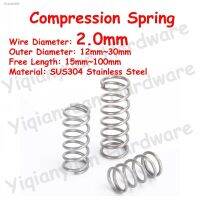 ❂✒✚ 5Pcs 10Pcs Wire Diameter φ2.0mm SUS304 Stainless Steel Cylidrical Coil Compression Spring Rotor Return Compressed Springs