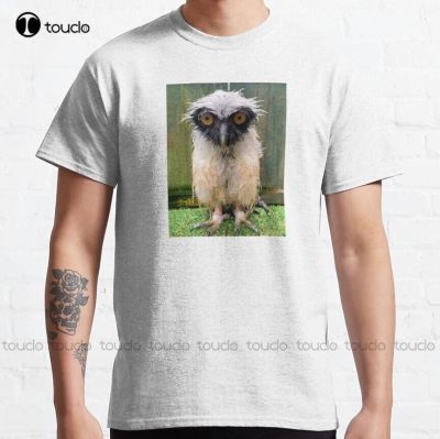 Wet Owl Meme Classic T Shirt High Quality Cute Elegant Lovely Kawaii Cartoon Sweet Cotton Tee Shirts Custom Gift Xs 5Xl XS-6XL