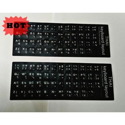 1 แถม 1 Sticker Keyboard Thai / English แบบ3M สติกเกอร์ ภาษาไทย-อังกฤษสำหรับติดคีย์บอร์ด ( Black)