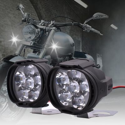 2PCS Motorcycle Headlight 1000LM Spotlight With Switch Auxiliary Lamp For Suzuki BURGMAN 400 HAYABUSA GSXR1300 B-KING SV1000